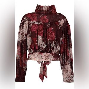 🌺 NWT! Anthropologie x Bishop & Young Floral Cropped Blouse